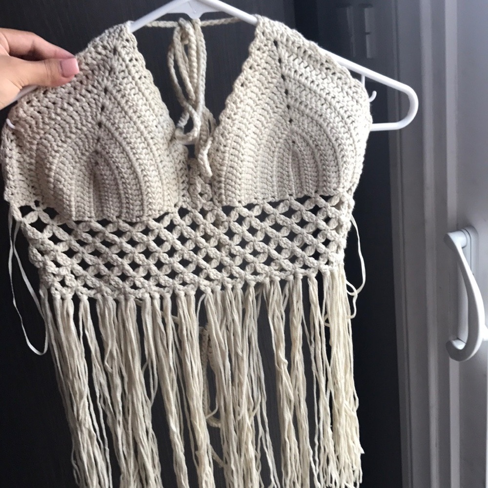 Crochet bikini bra
